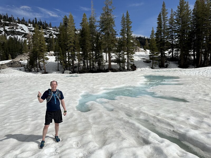 Backcountry hiking in the snow