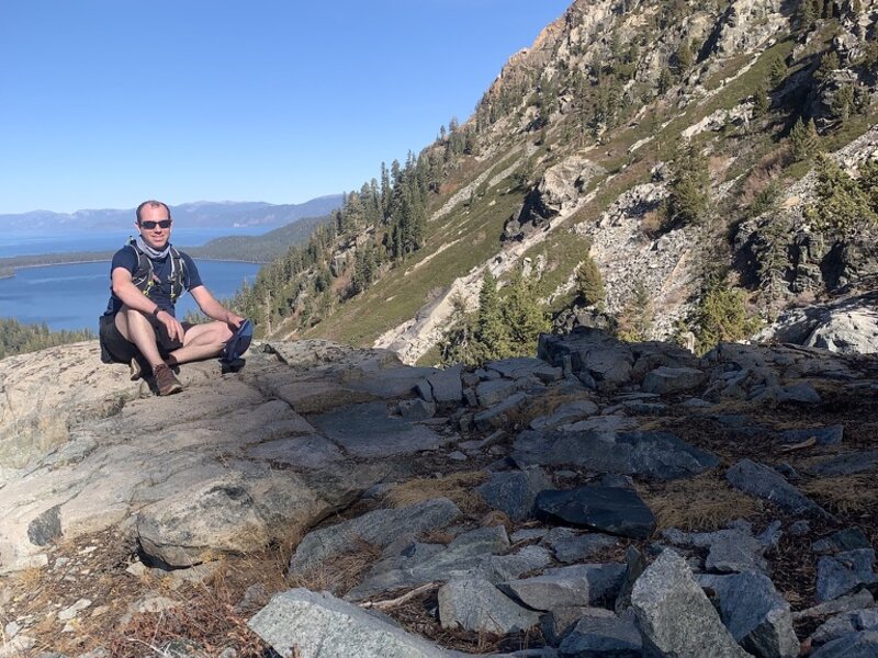 Above Lake Tahoe on granite